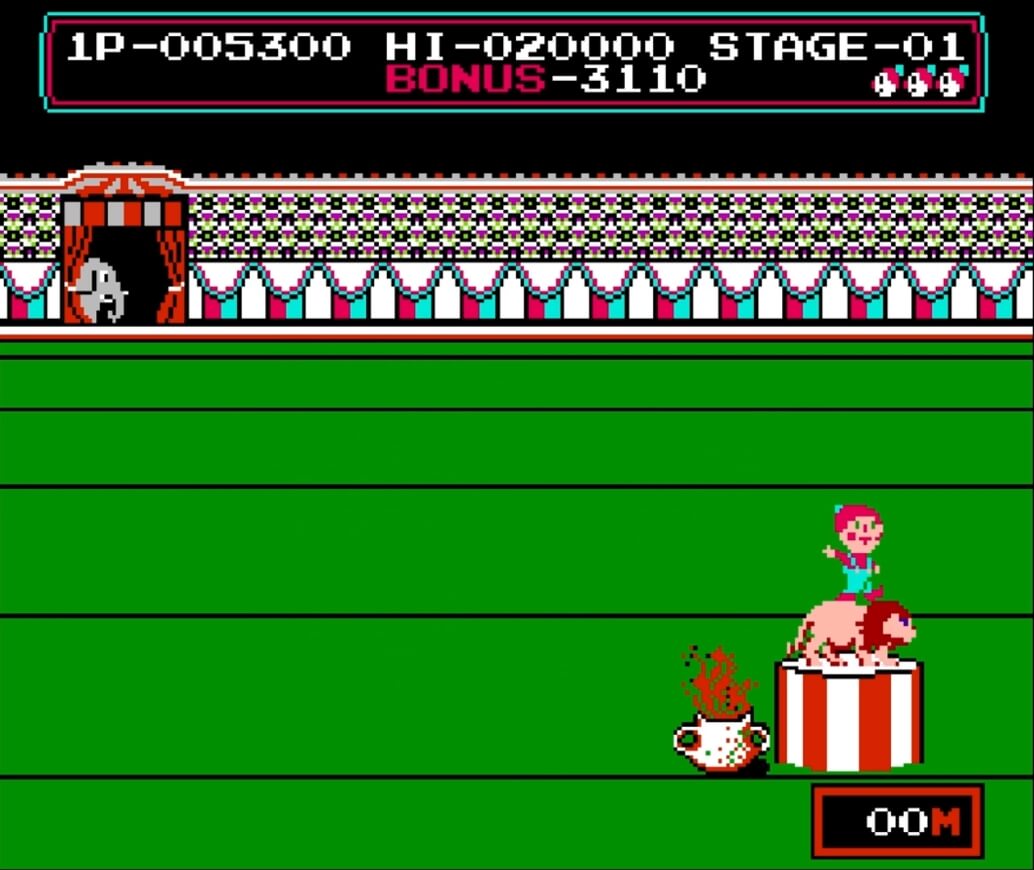 Circus Charlie - геймплей игры Dendy\NES